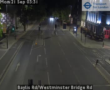 Baylis Rd/Westminster Bridge Rd South - Zoom Kennington Rd/Lambeth Rd