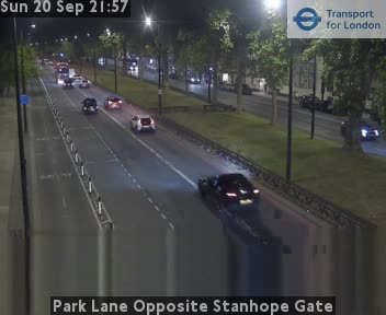Park Lane Opposite Stanhope Gate SOUTH-Parl Land (twds Hyde Park Corner)