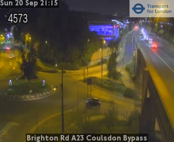 Brighton Rd A23 Coulsdon Bypass Zoom north - Lion Green Rd jct