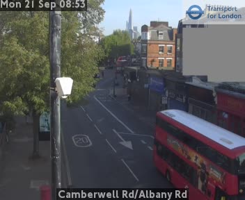 Camberwell Rd/Albany Rd Zoom north twds East Street