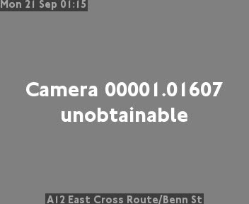 A12 East Cross Route/Benn St Zoom - Start of A12 N/B exit slip