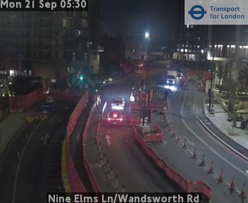Nine Elms Ln/Wandsworth Rd EAST - A3205 Nine Elms Ln twds Vauxhall X