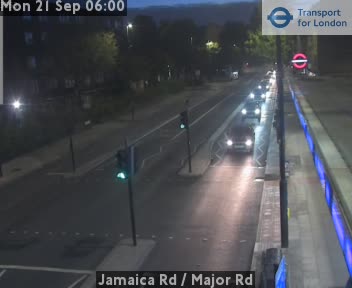 Jamaica Rd / Major Rd EAST-Jamaica Rd twds Rotherhothe Tunnel