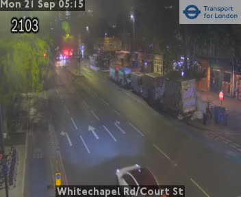 Whitechapel Rd/Court St Whitechapel Road facing west