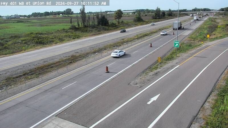 Southwold: Highway 401 WB at Union Rd