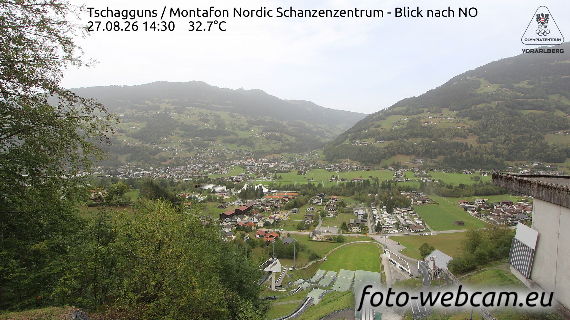 Gemeinde Tschagguns: Tschagguns - Montafon Nordic Schanzenzentrum - Blick nach NO