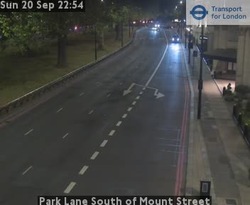 Park Lane South of Mount Street Zoom - Upper Grosvenor St jct