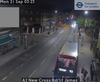 A2 New Cross Rd/St James Zoom - Sainsburys access road