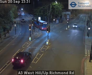 A3 West Hill/Up Richmond Rd Zoom east twds Merton Road jct