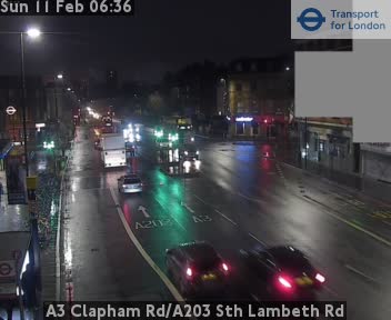 A3 Clapham Rd/A203 Sth Lambeth Rd South - A3 twds Clapham