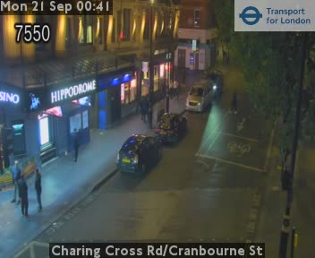Charing Cross Rd/Cranbourne St SOUTH-CXR twds Trafalgar Square