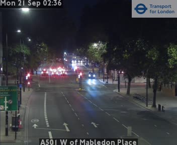 A501 W of Mabledon Place WEST-A501 twds Euston Station
