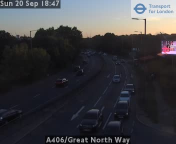 A406/Great North Way North - A406 twds Hendon
