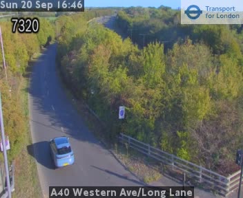 A40 Western Ave/Long Lane Zoom east - A40 opp RAF Northolt
