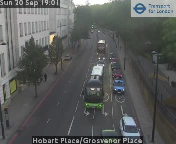 Hobart Place/Grosvenor Place Zoom - Buckingham Palace Rd jct