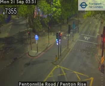 Pentonville Road / Penton Rise EAST - Pentonville Rd twds Angel