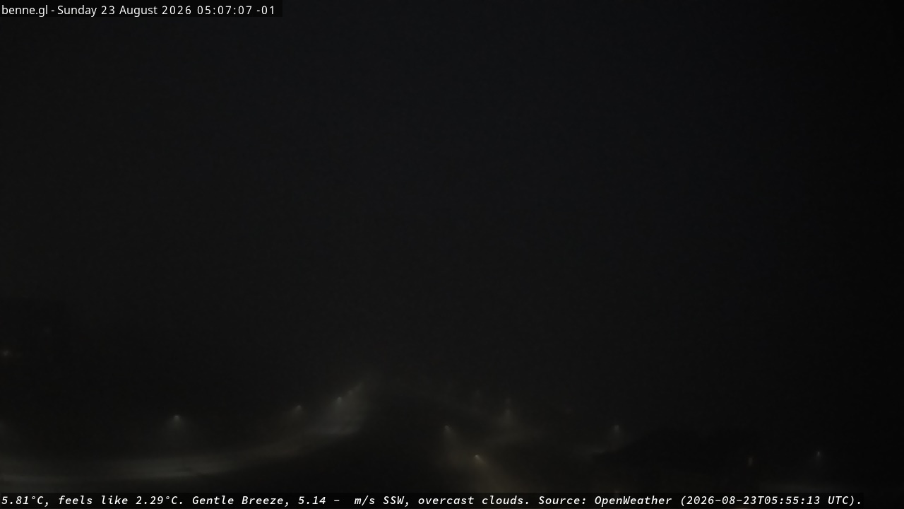 Webcam Nuuk: View towards the City Center