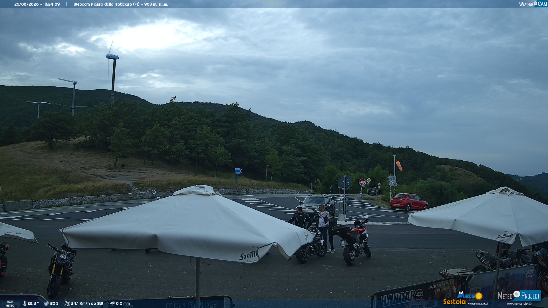 Webcam Passo della Raticosa: Panorama View