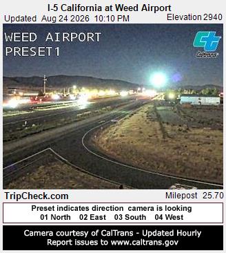 Webcam Weed, California: I-5 California at Weed Airport