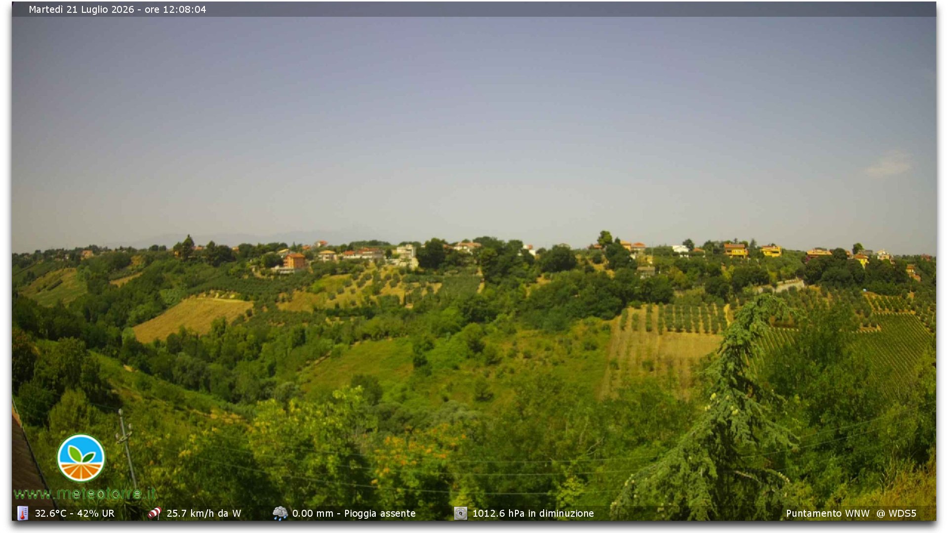 Webcam Torrevecchia Teatina: Panorama West