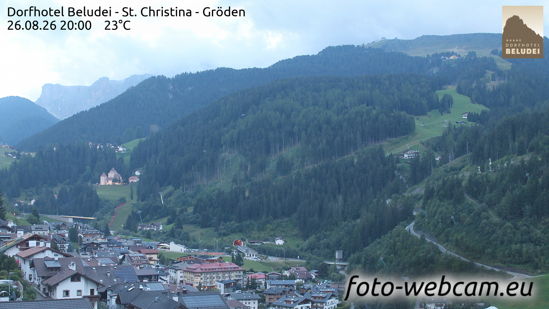 Webcam Santa Cristina Gherdëina: HD Panorama St. Christina Gröden