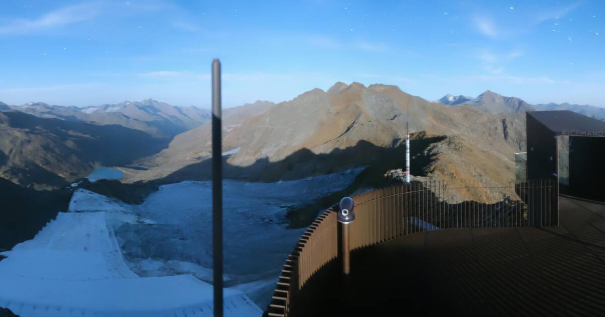 Webcam Maso Corto: PANOMAX Schnalstal - Val Senales - Magnificent view from the Grawand (3251m)