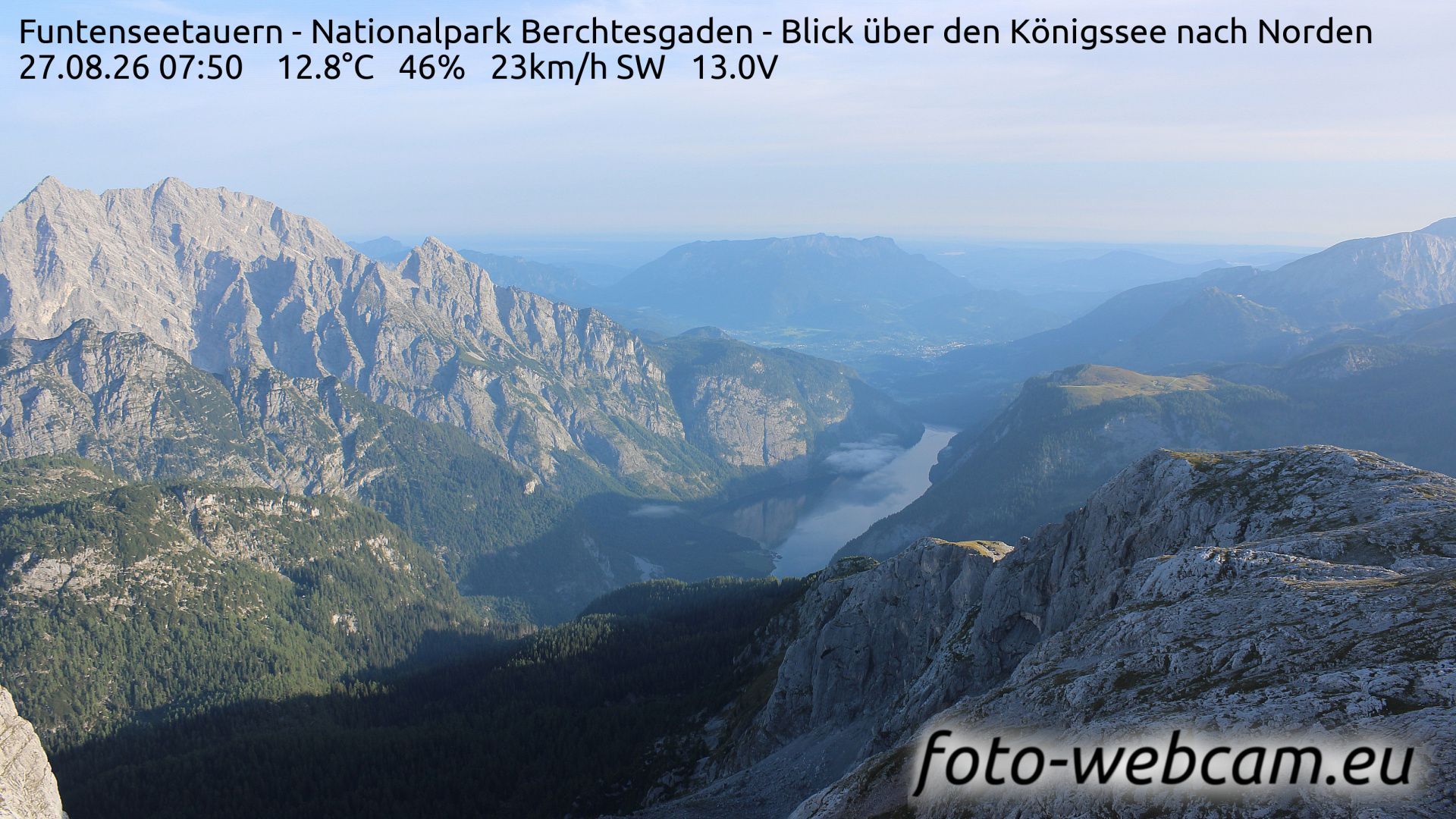 Konigssee: Funtenseetauern - Nationalpark Berchtesgaden - Blick über den - nach Norden