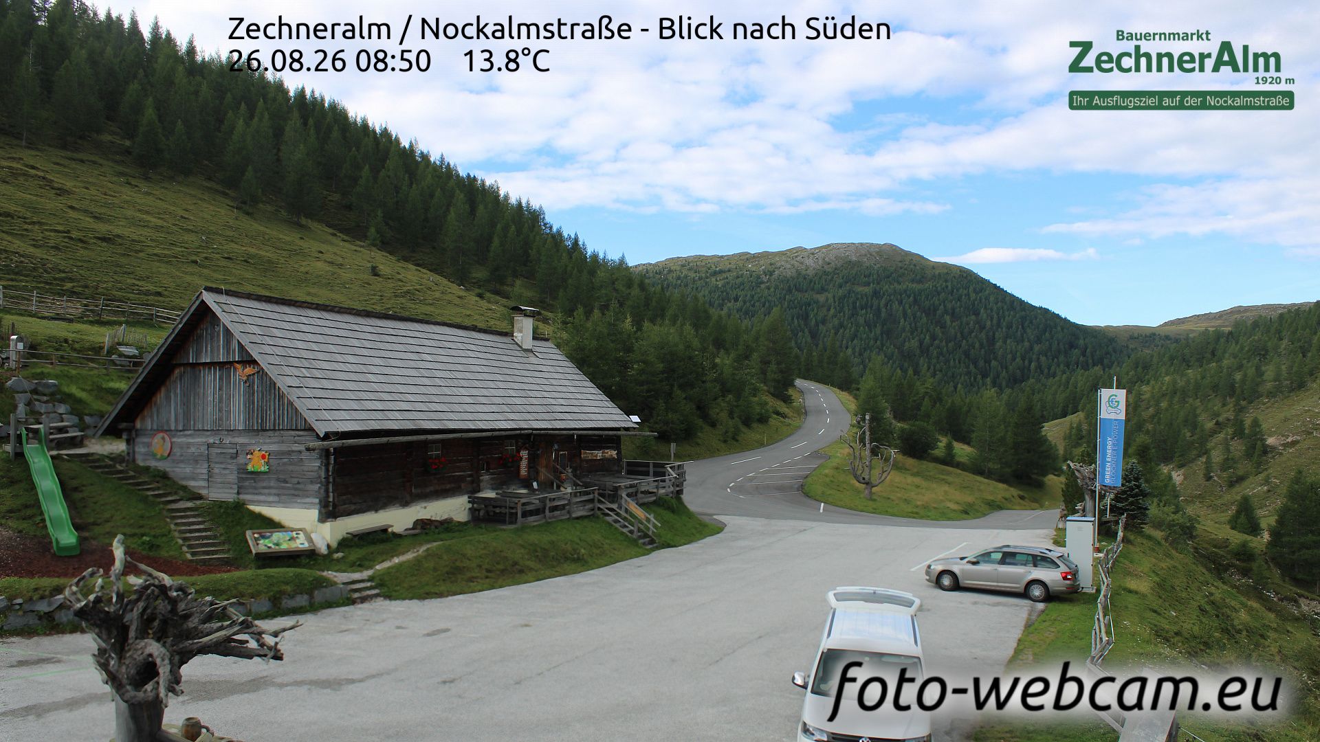 Krems in Karnten: Zechneralm - Nockalmstraße - Blick nach Süden