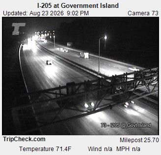 Wood Village: I-205 at Government Island