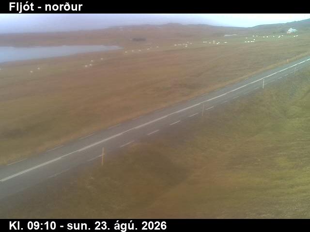 Webcam Fljót: Fljót towards North