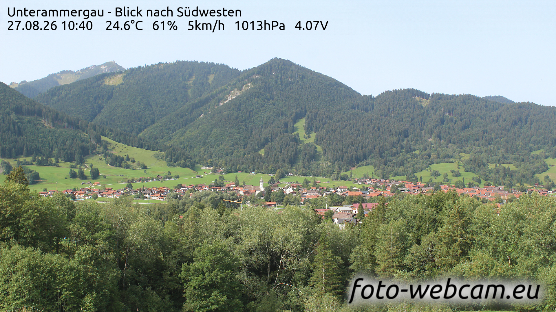 Webcam Unterammergau: HD-Panorama Unterammergau