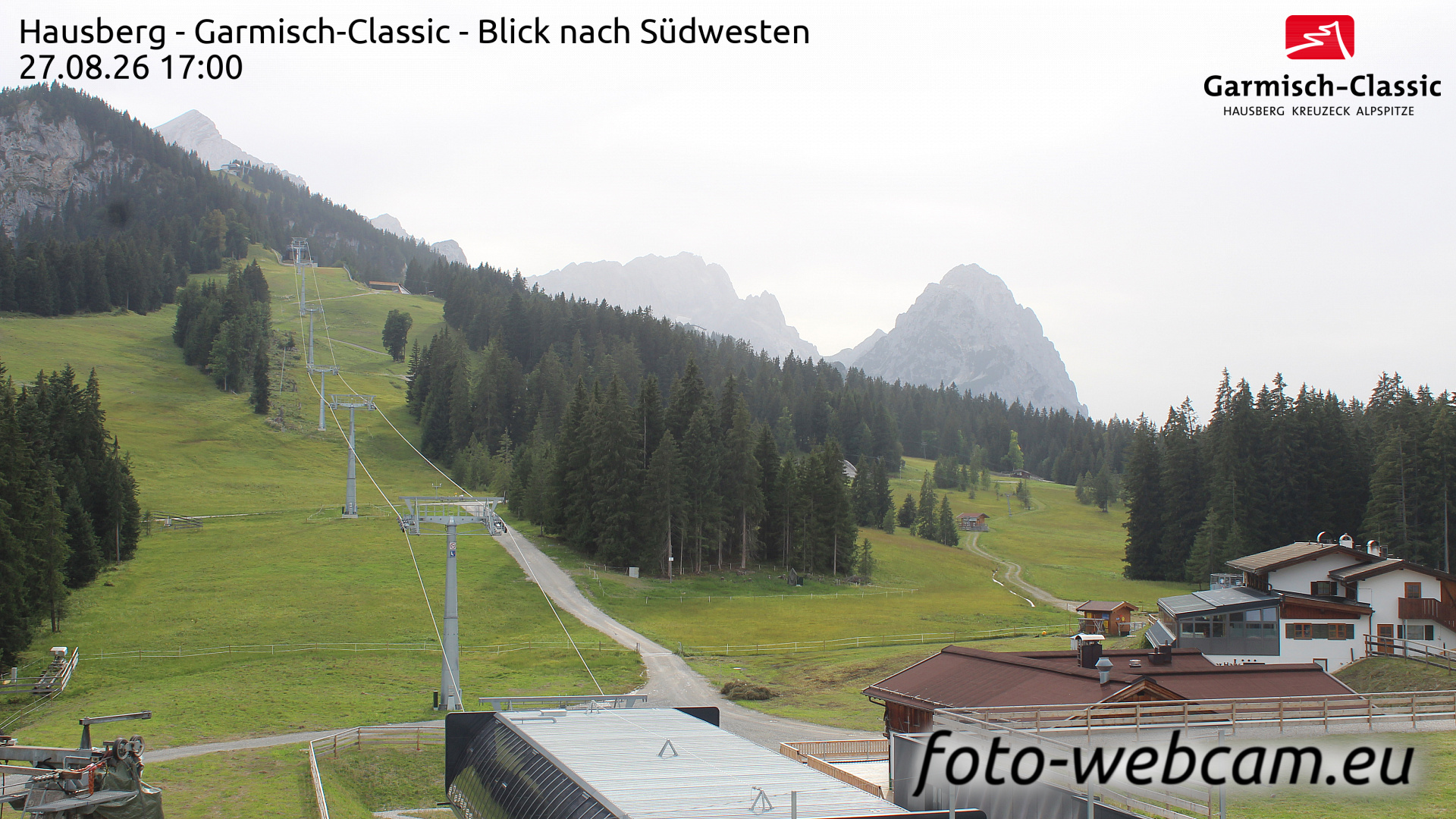 Webcam Garmisch-Partenkirchen: HD Panorama Hausberg