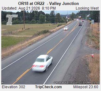 Webcam Valley Junction, Oregon: ORE18 at ORE22  - Valley Junction