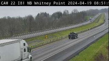 Hydeville › South: I-81 at Count Station (Whitney Point)