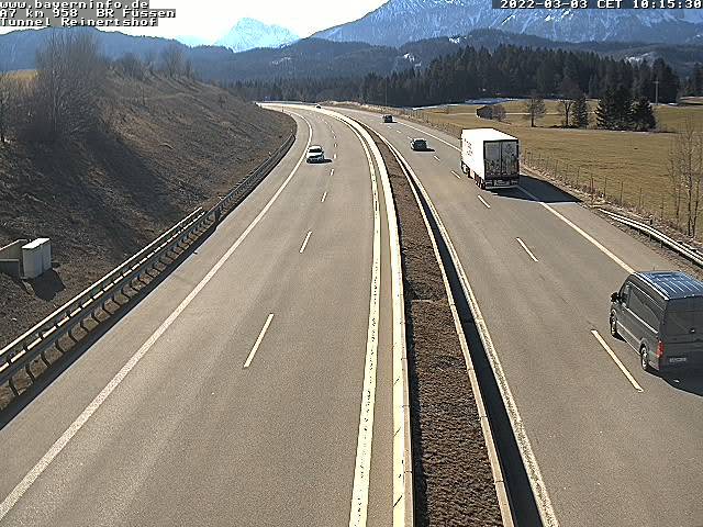 Webcam Füssen: A7 Fulda - Füssen
