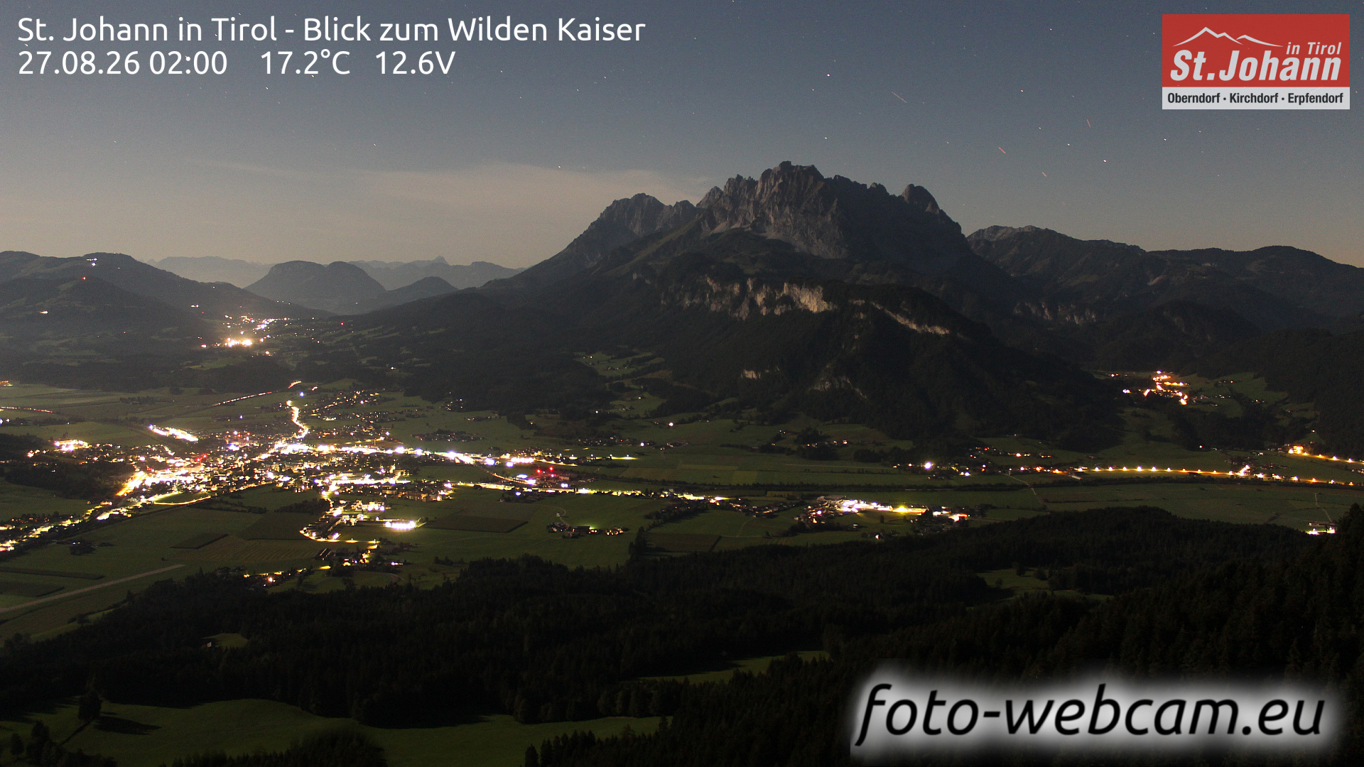 Webcam St. Johann in Tirol: HD Panorama Wilder Kaiser