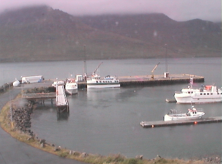 Webcam Stöðvarfjörður: View onto the Port