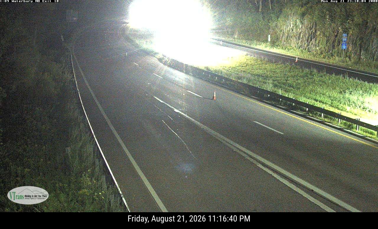 Waterbury: I-89 NB Exit - South