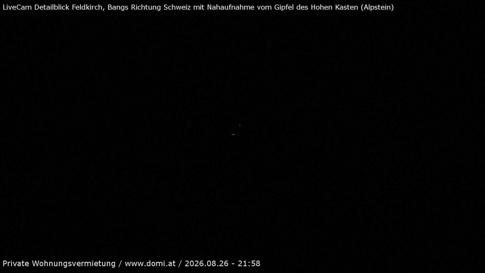 Rute: Hoher Kasten - Sankt Gallen: Hoher Kasten aus einer Distanz von 5.000 Metern sehr stark gezoomt