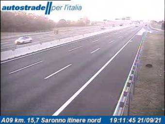 Webcam Saronno: Traffic A09 - KM 15,7 - Saronno itinere nord