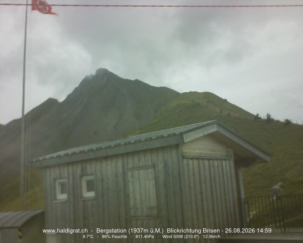 Wolfenschiessen: Bergstation Haldigrat (1937m) Blickrichtung Ost - Brisen