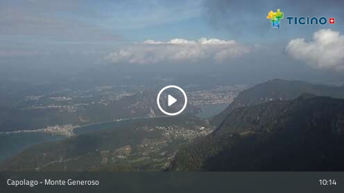 Webcam Capolago (Lake Lugano): Monte Generoso
