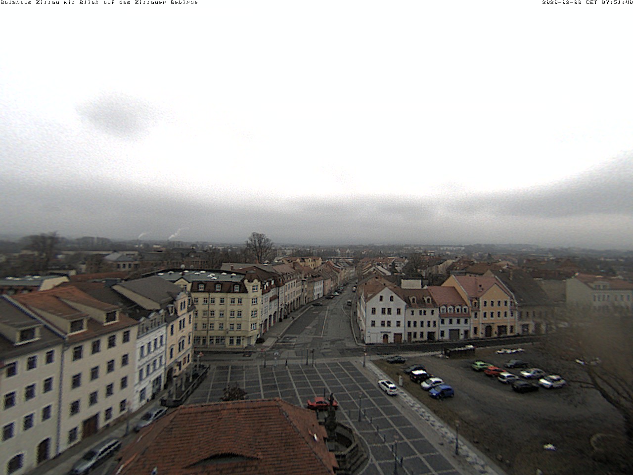 Webcam Zittau: View over Zittau