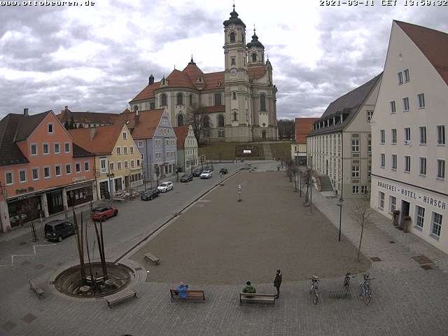 Webcam Ottobeuren: Market Place and Basilica