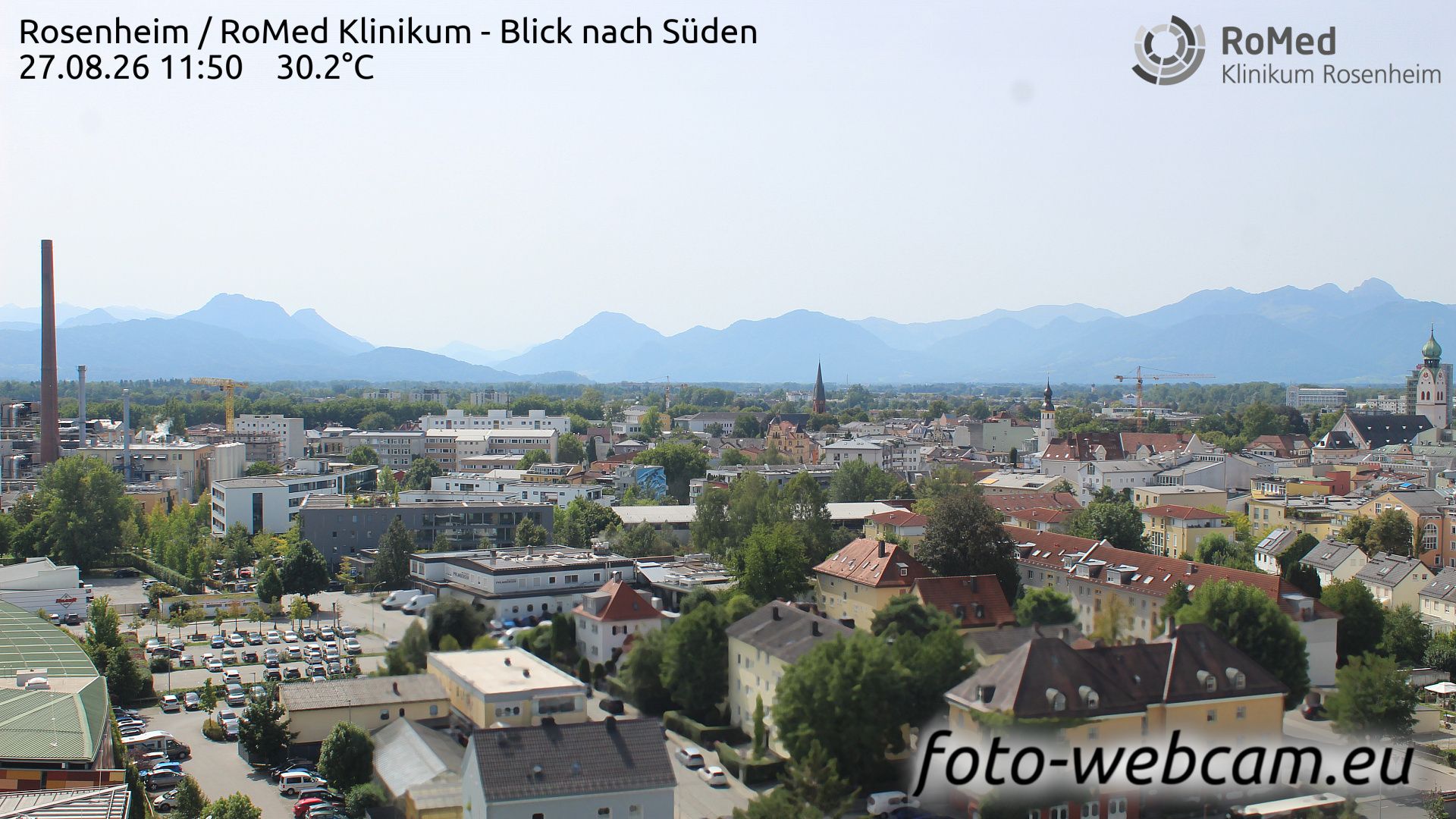 Rosenheim: RoMed Klinikum - Blick nach Süden