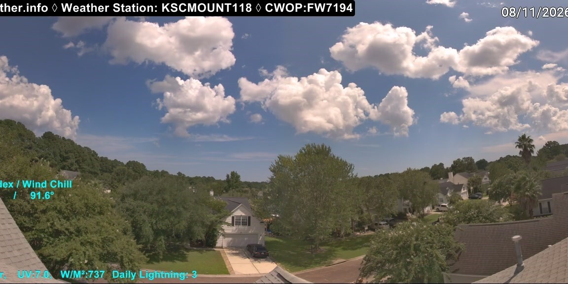 Webcam Mount Pleasant, South Carolina: Live Weathercam - Mt. Pleasant, SC