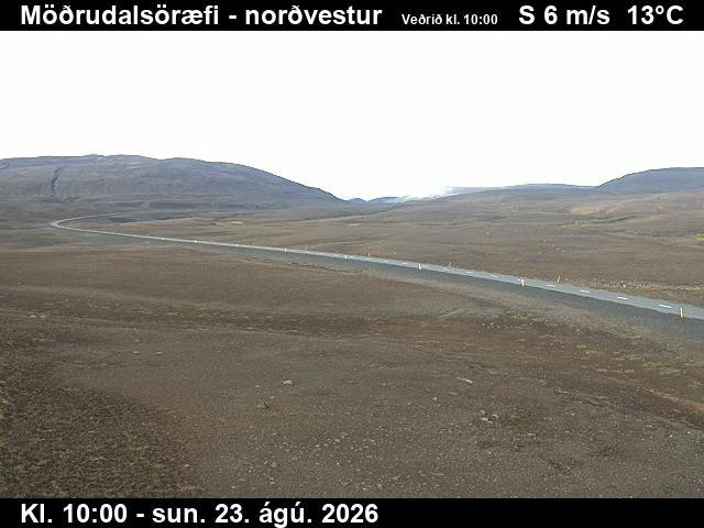 Webcam Möðrudalsöræfi: Hringvegur Northwestwards