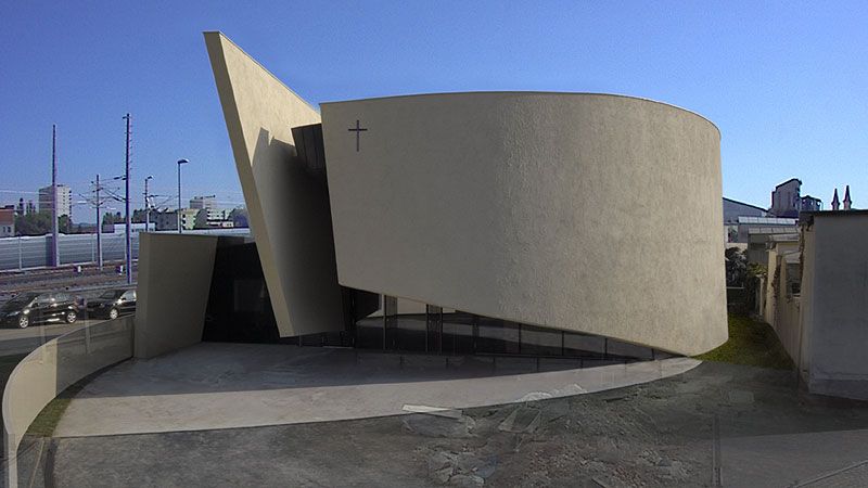 Baierdorf: Graz - Baustelle Einsegnungshalle Steinfeldfriedhof