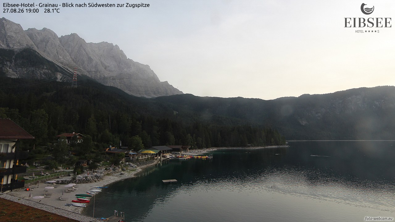 Webcam Eibsee: View over the Eibsee