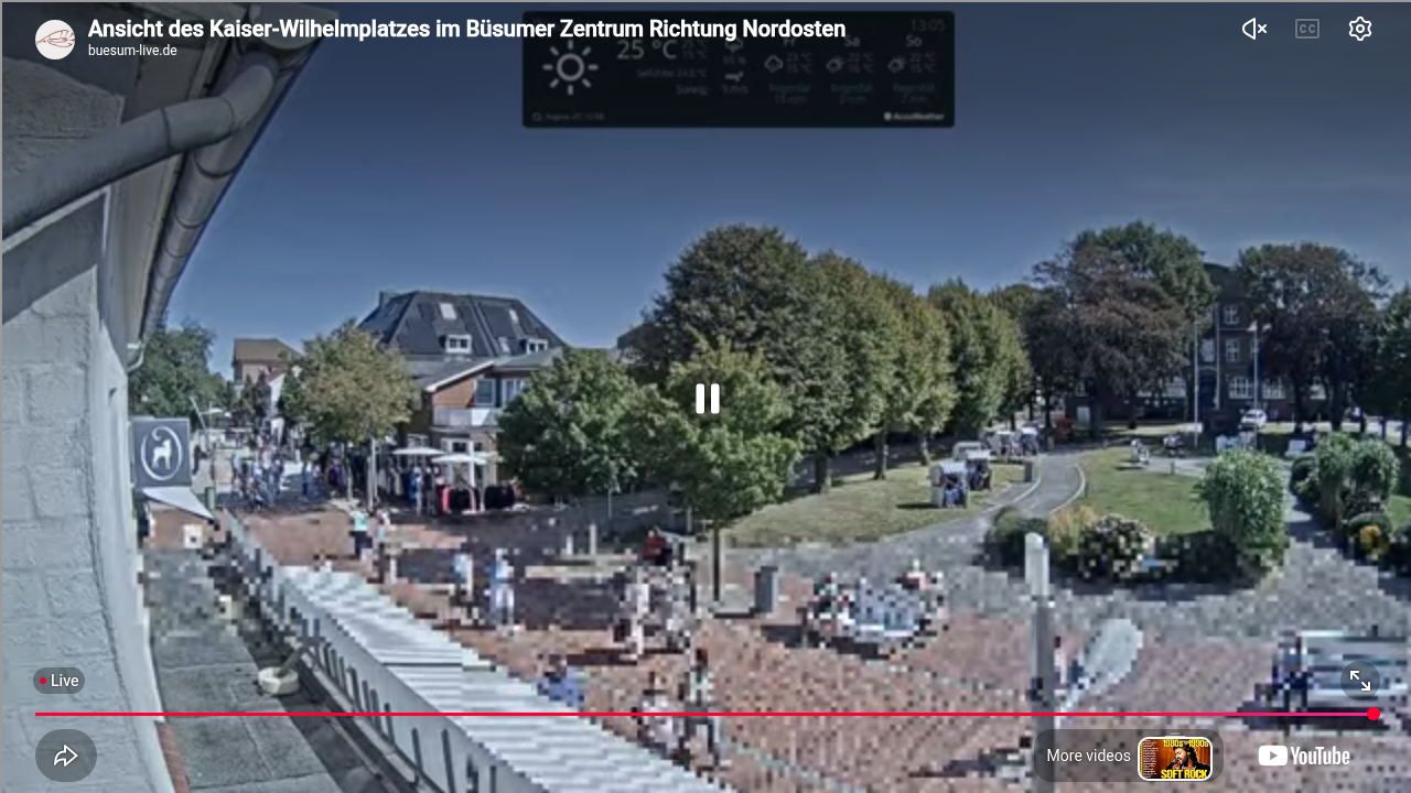 Webcam Büsum: Pedestrian Area towards the Dyke